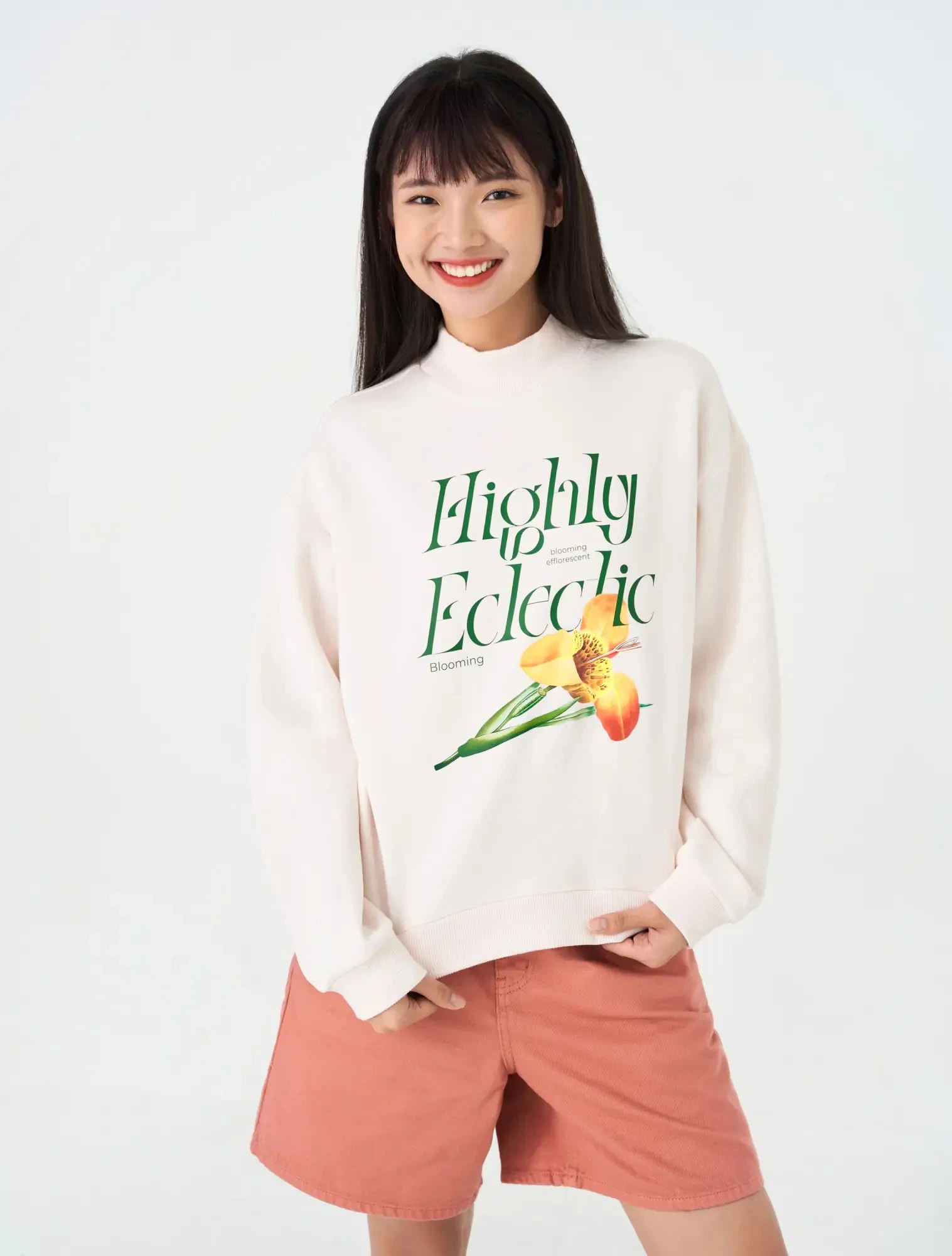 Áo Nỉ Nữ Oversize Cắt Bổ Tinh Tế - Ảnh 5