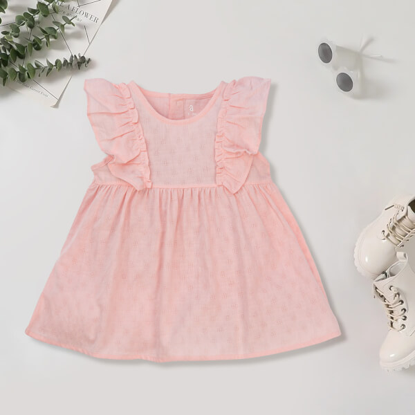 Đầm vải bé gái Animo TX422055 (6M-3Y,Hồng) - Ảnh 2
