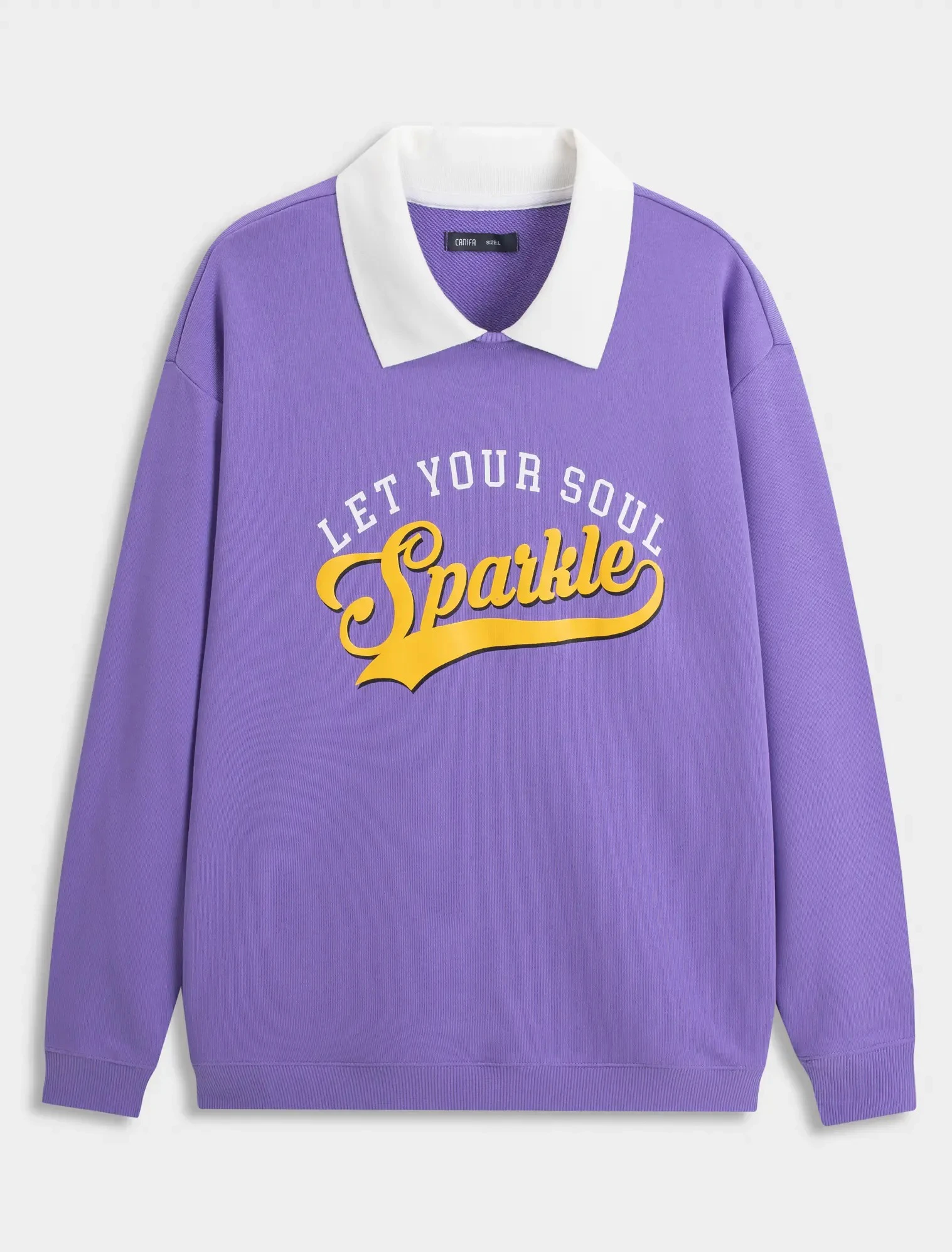 Áo Nỉ Nữ Phối Lá Cổ Dáng Relax - Ảnh 6